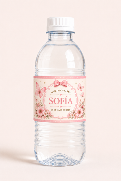 💧 Etiquetas Personalizadas para Botellas de Agua