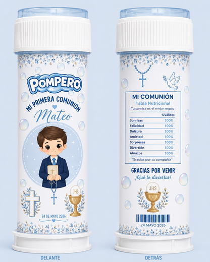 🫧 Pompero Personalizado para Comunión