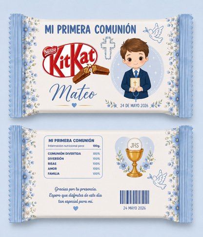 🍫 KitKat Personalizado para Comunión