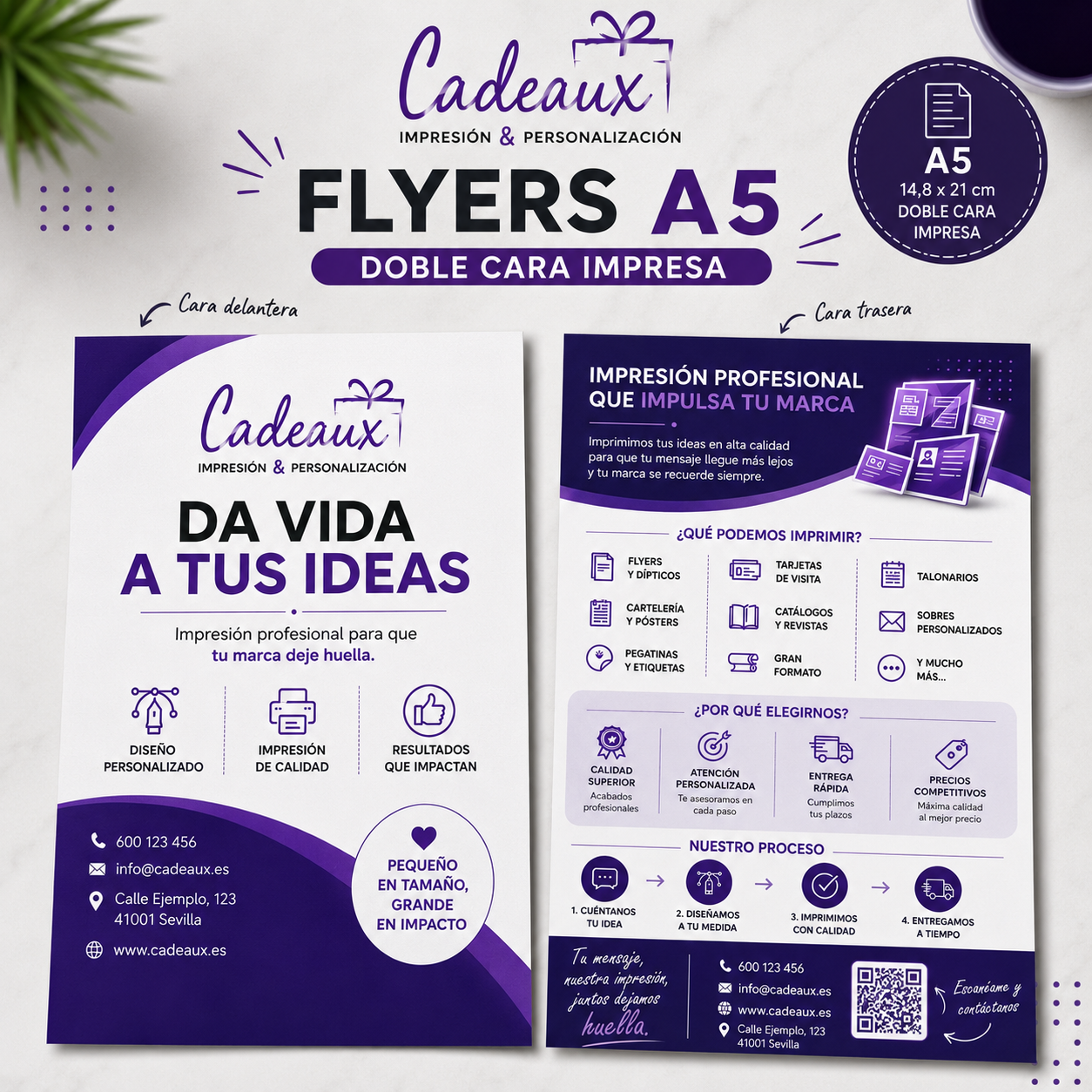 Flyers A5 (Impresión 2 caras)