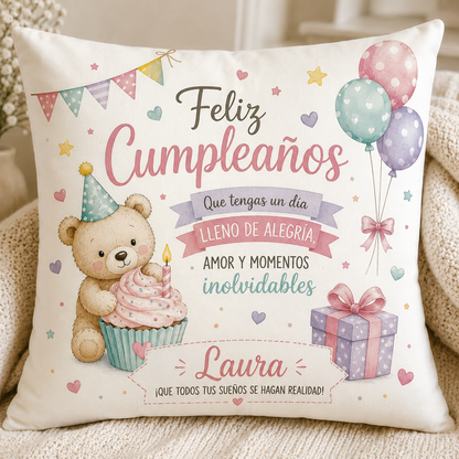 Cojín Personalizado de Cumpleaños