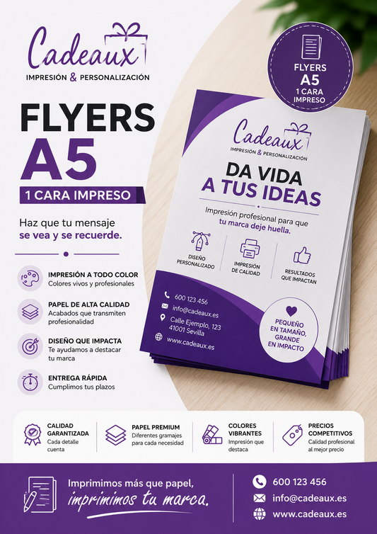 Flyers A5 ( Impresión 1 cara)