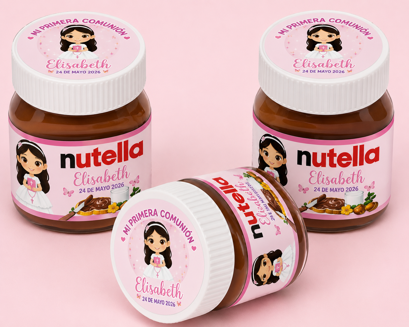 🍫 Mini Nutella Personalizada para Comunión