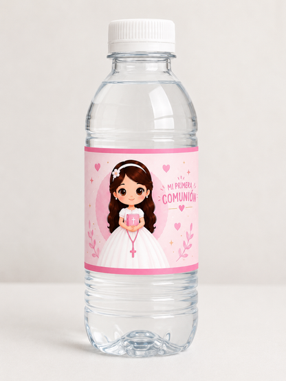 🏷️ Etiqueta para Botella de Agua Personalizada para Comunión