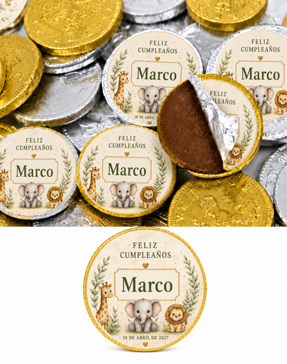 Monedas de Chocolate Personalizadas