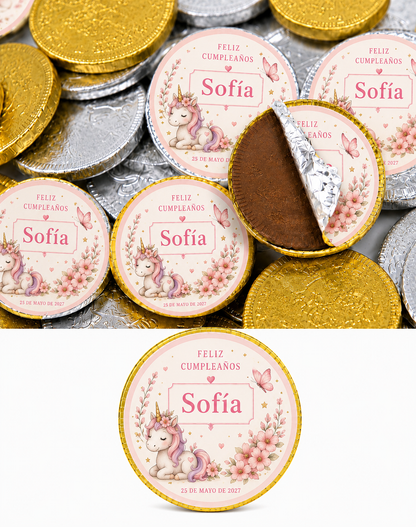Monedas de Chocolate Personalizadas
