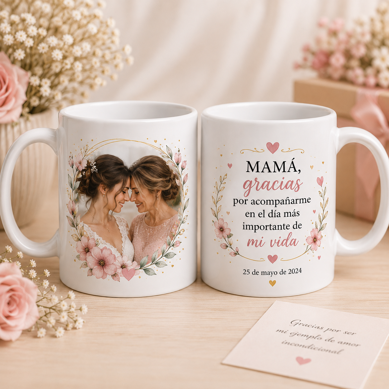 💖☕ Taza personalizada para mamá de la novia