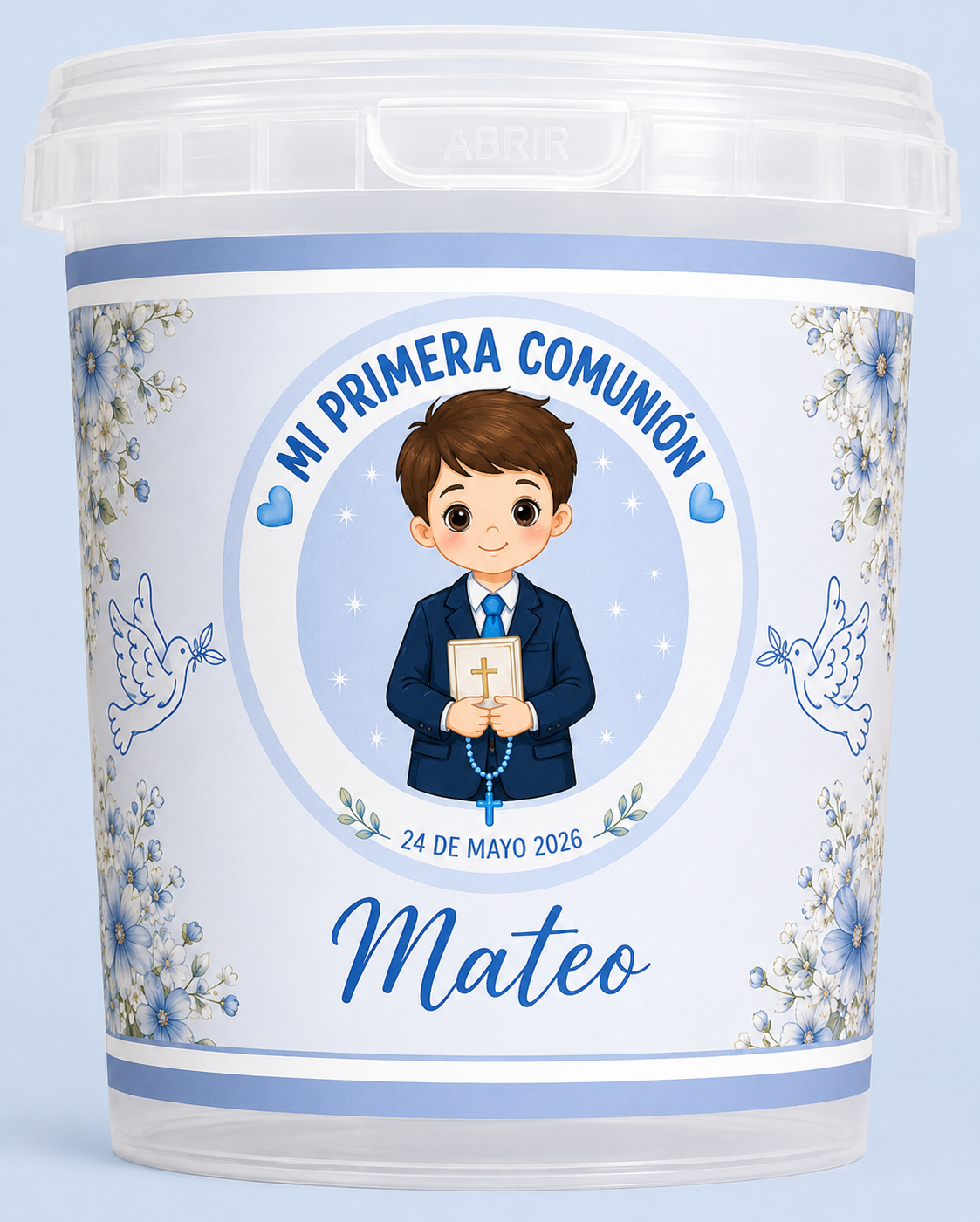 ☁️ Algodón de Azúcar Personalizado para Comunión
