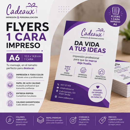 Flyers A6 (Impresión 1 cara)