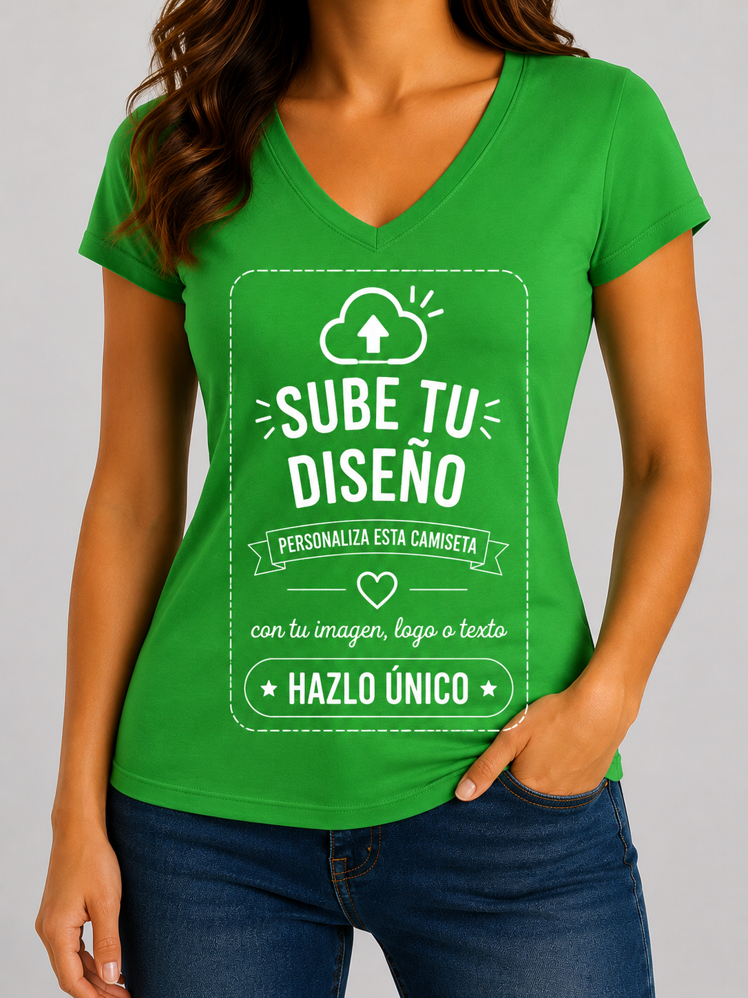 Camisetas de Mujer (Cuello V)
