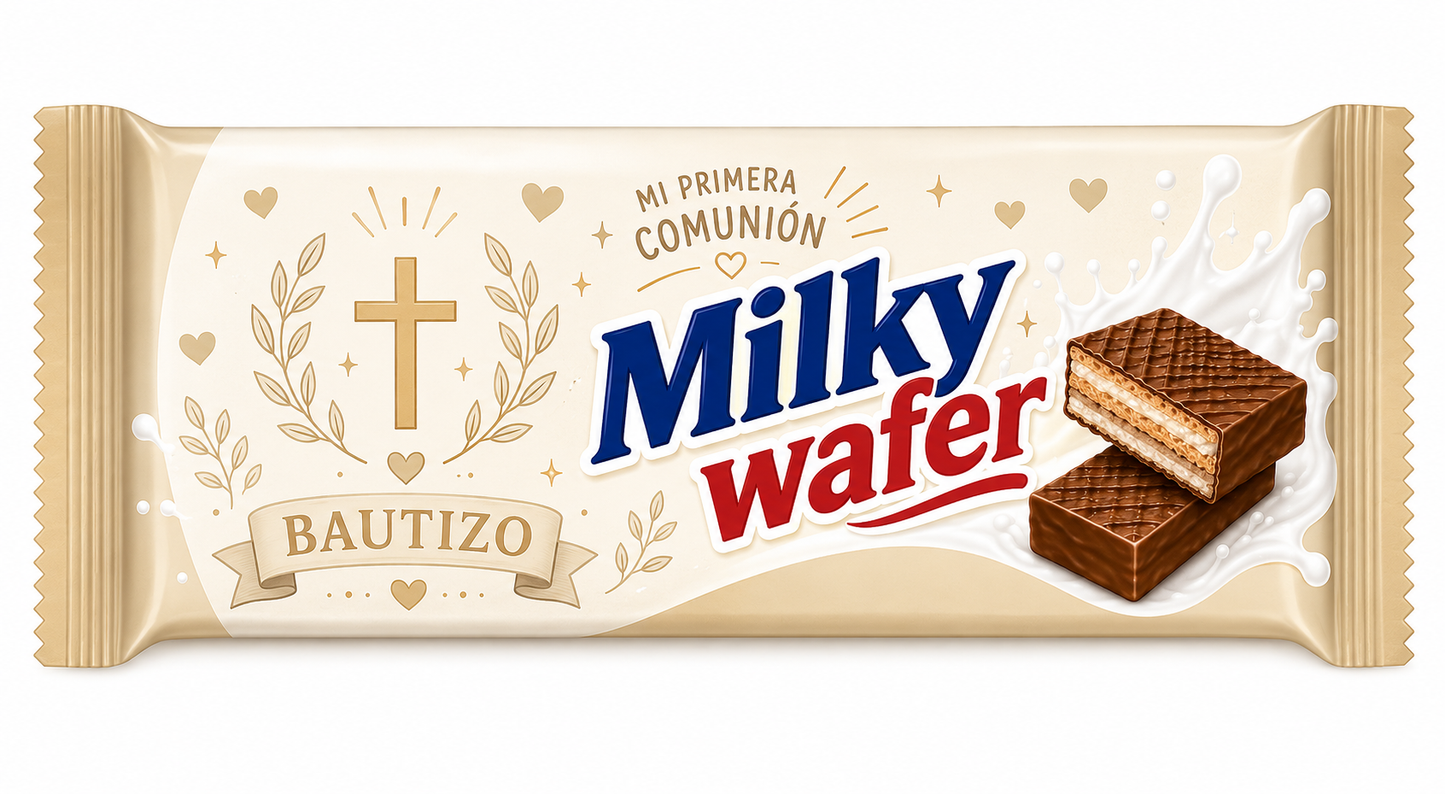 🍫 Milky Way Personalizado para Bautizo