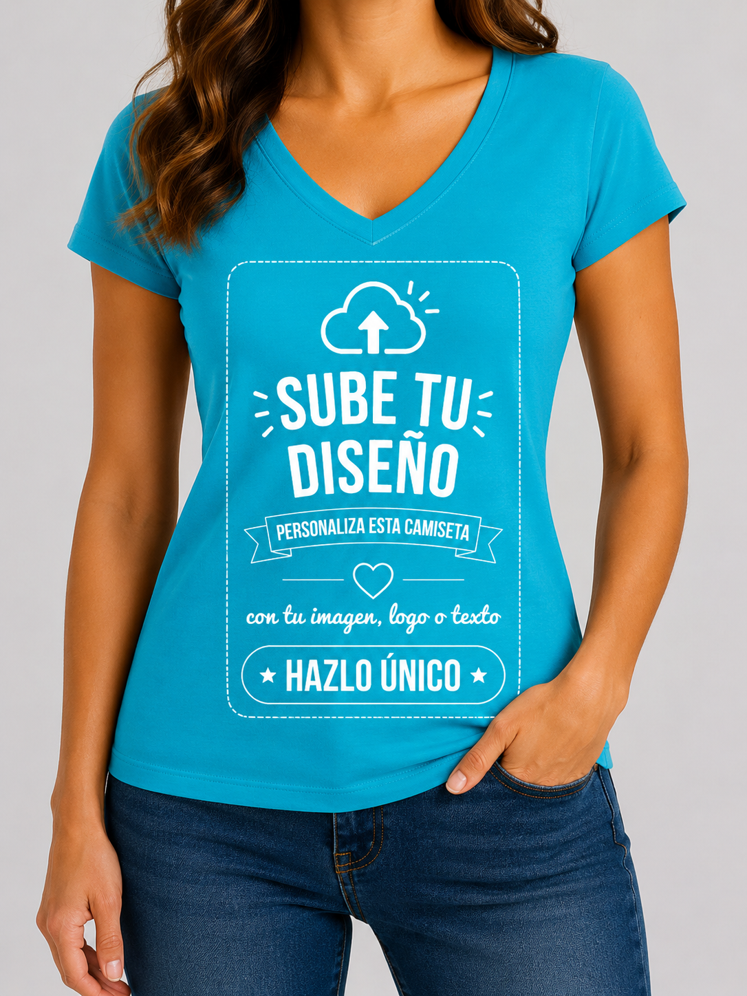 Camisetas de Mujer (Cuello V)