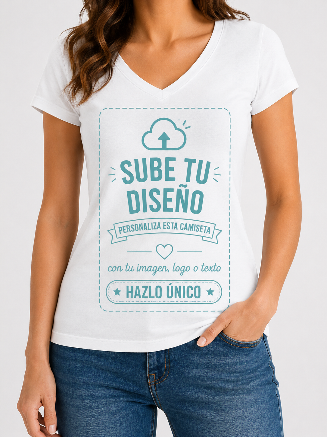 Camisetas de Mujer (Cuello V)