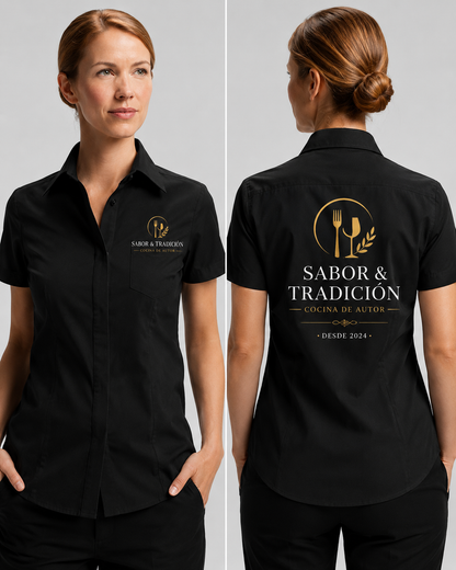 Camisa manga corta mujer