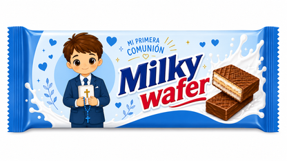 🍫 Milky Wafer Personalizado para Comunión