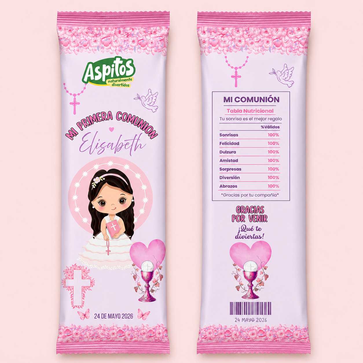 🎀 Aspitos Personalizados para Comunión – Niño o Niña