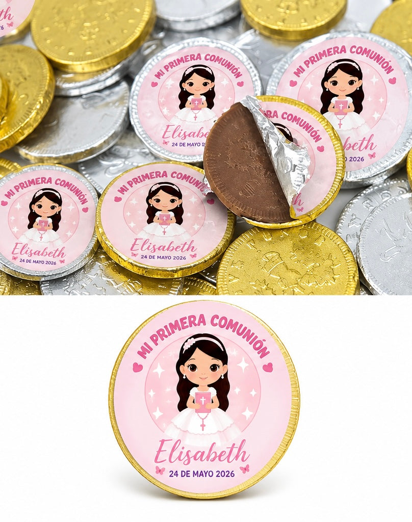 🪙 Monedas de Chocolate Personalizadas para Comunión