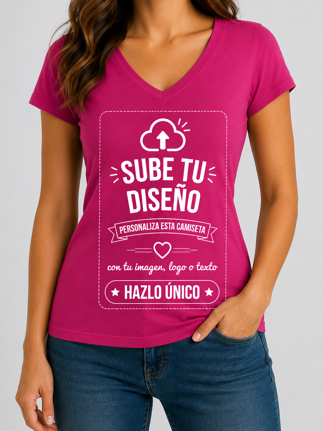 Camisetas de Mujer (Cuello V)