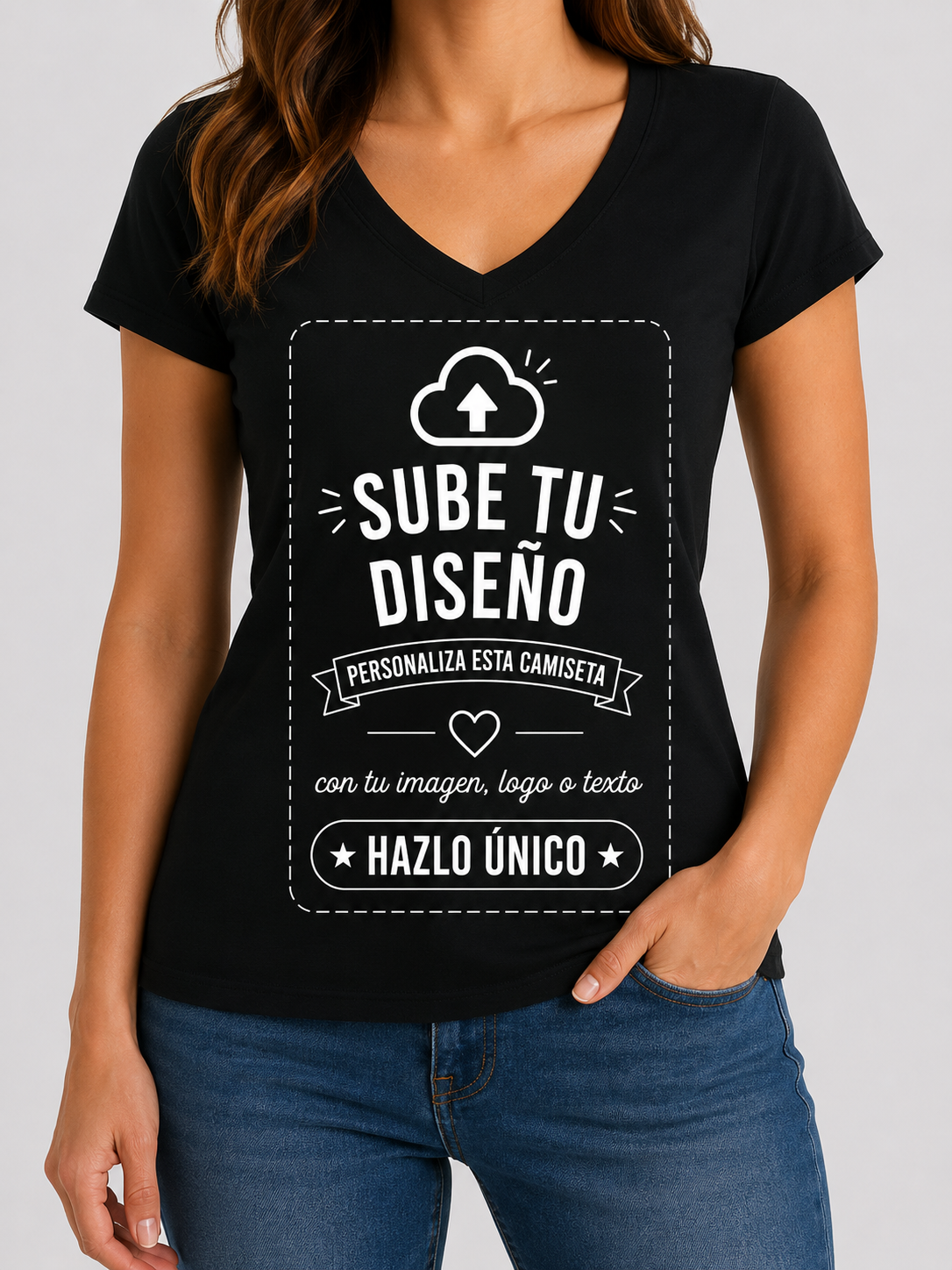 Camisetas de Mujer (Cuello V)