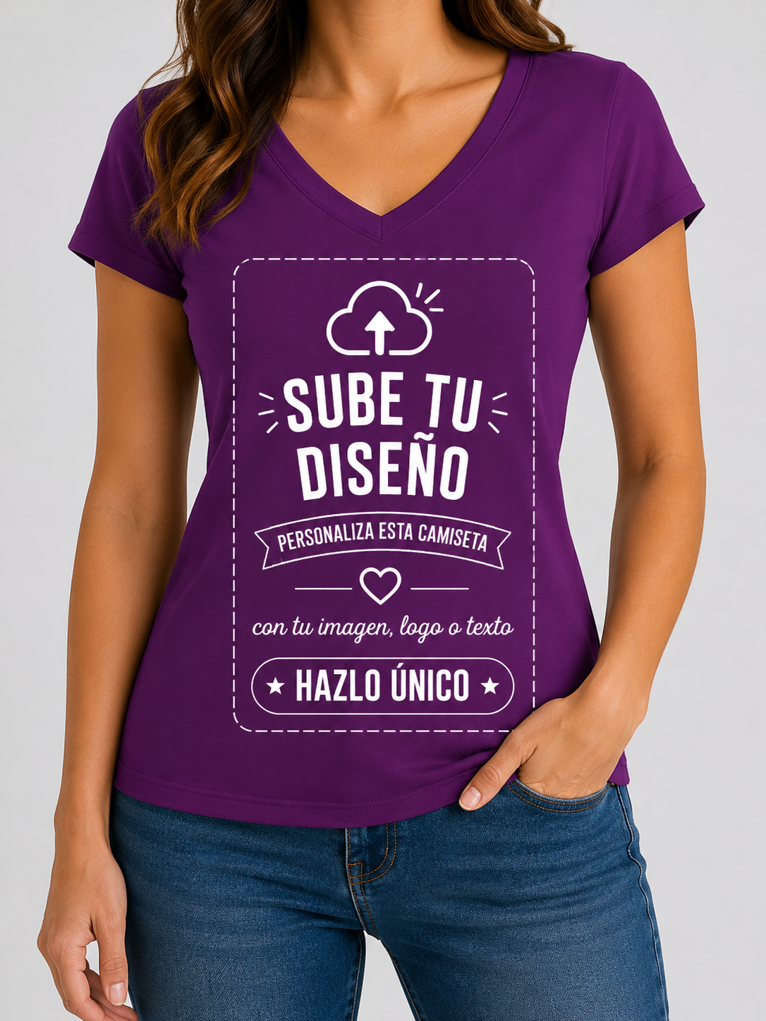 Camisetas de Mujer (Cuello V)