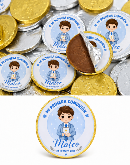 🪙 Monedas de Chocolate Personalizadas para Comunión