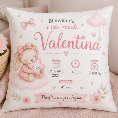 Cojín Personalizado de Nacimiento