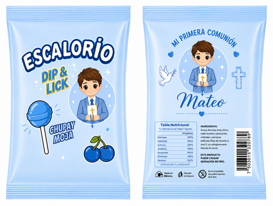 🍭 Escalofríos Pica Pica Personalizados para Comunión