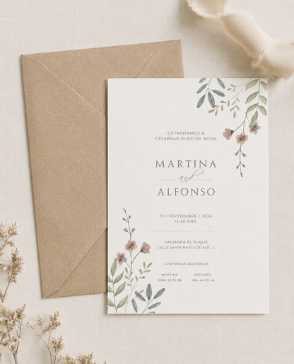 FLORAL MARRÓN