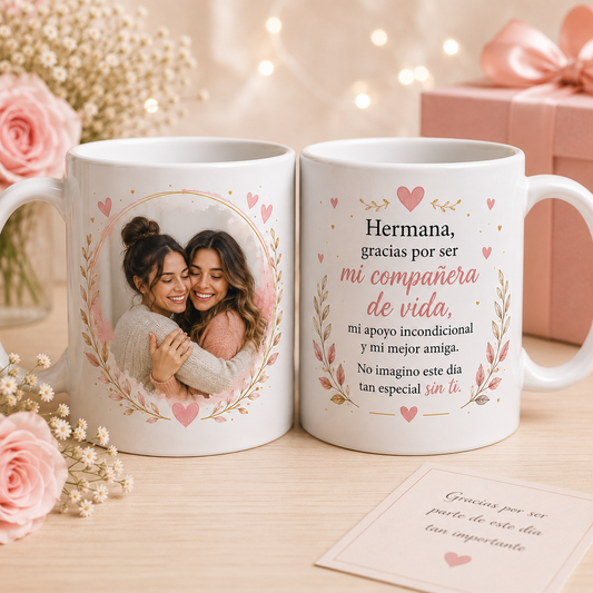 💍💕 Taza personalizada para hermana de la novia