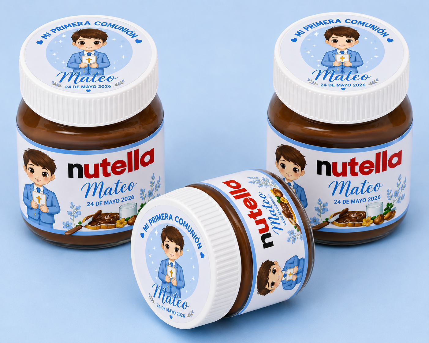 🍫 Mini Nutella Personalizada para Comunión