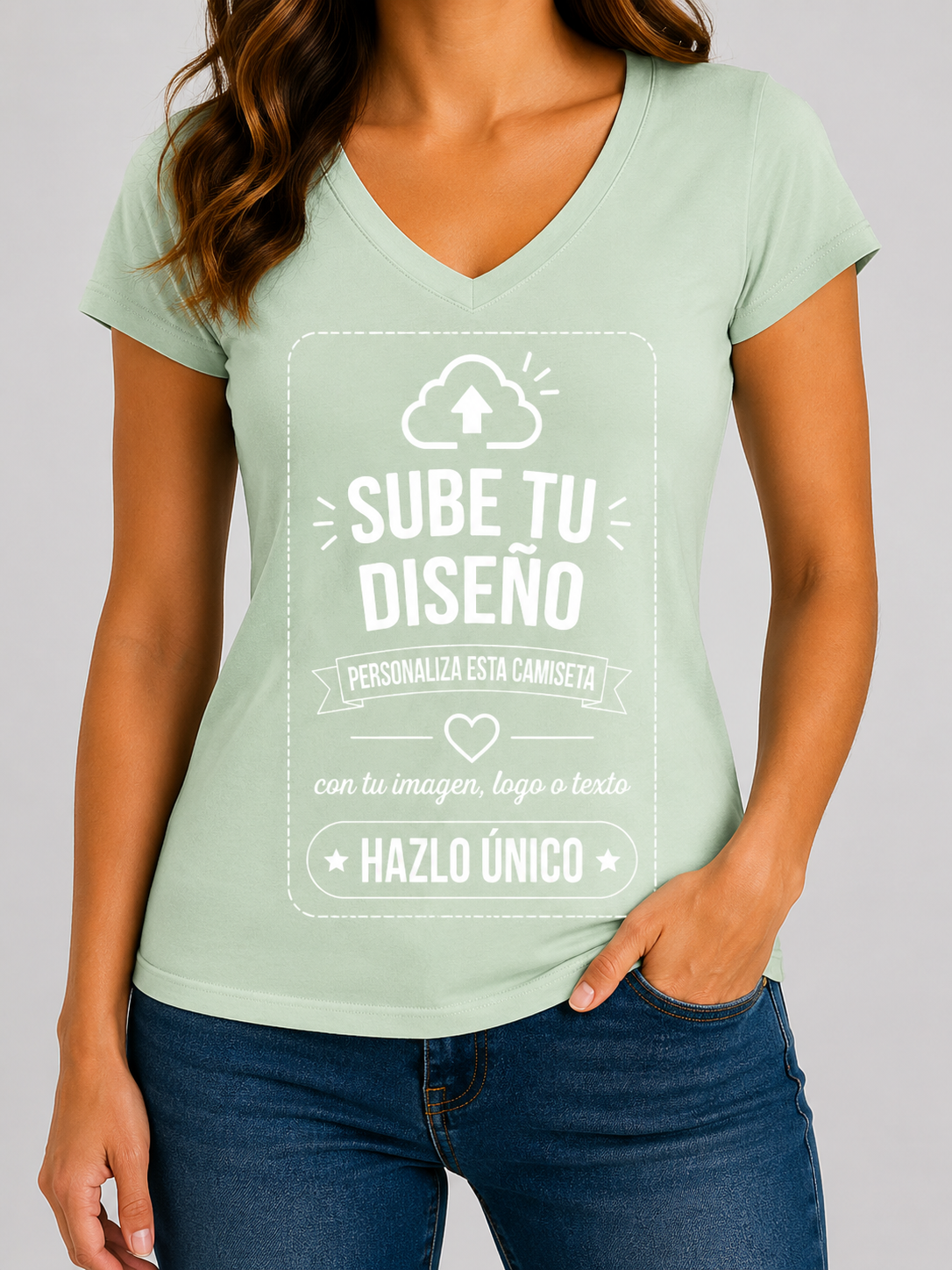Camisetas de Mujer (Cuello V)