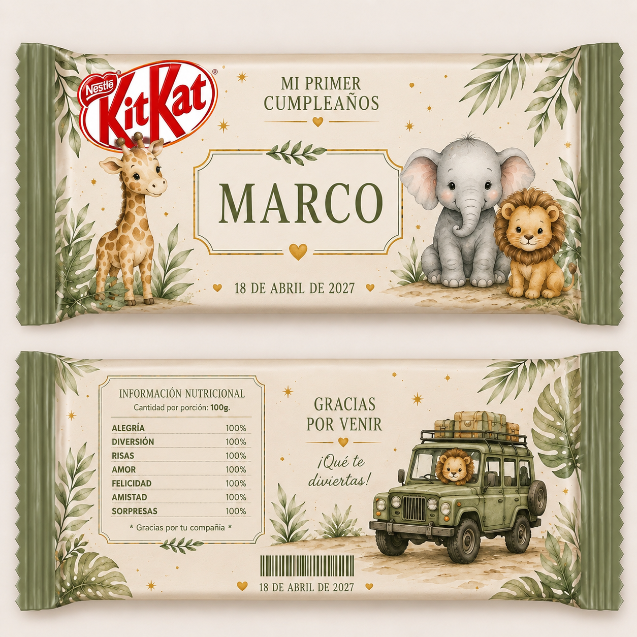 🍫 KitKat Personalizado para Cumpleaños