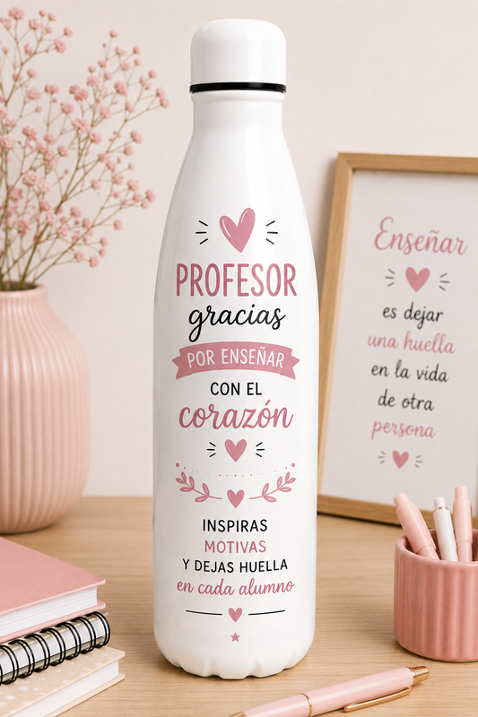Botella personalizada para profesora
