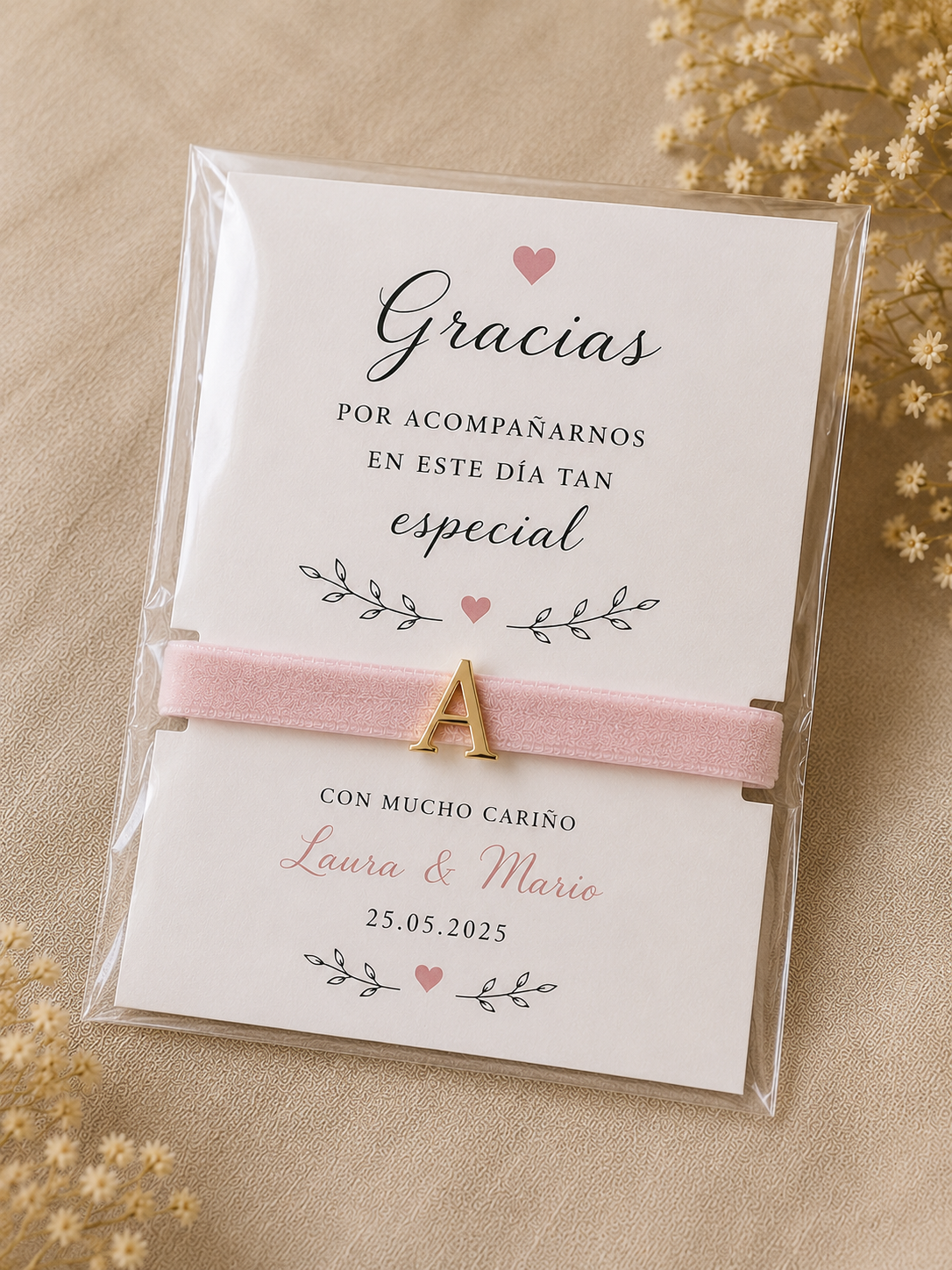 💖 Pulsera con inicial personalizada