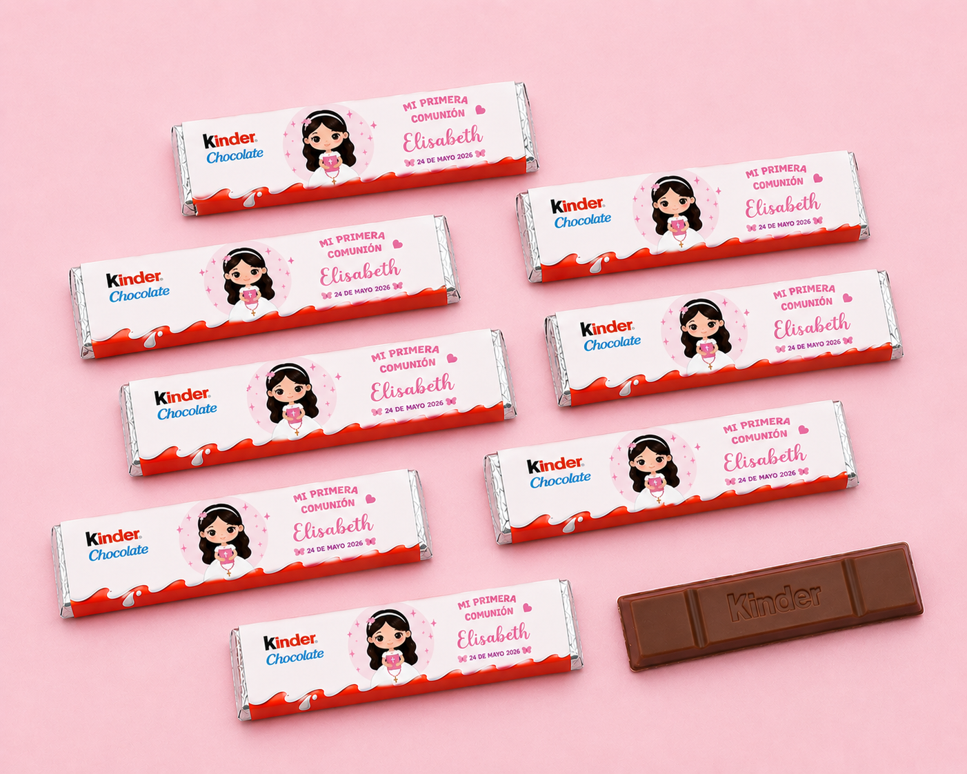 🍫 Mini Chocolatinas Personalizadas para Comunión