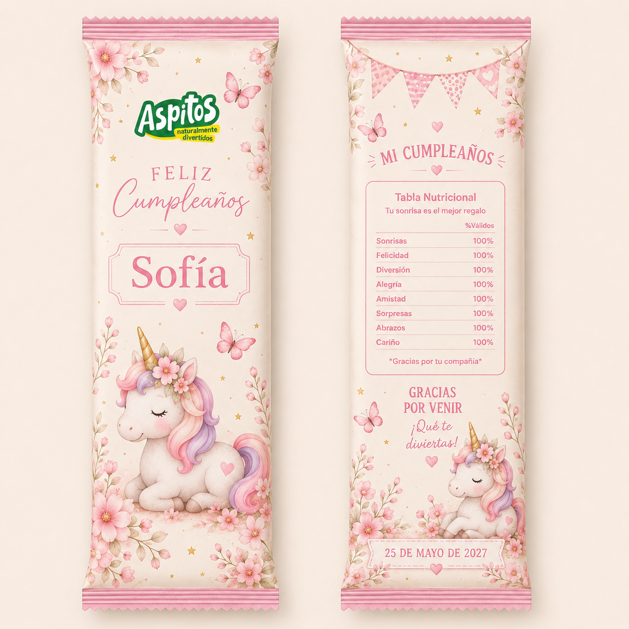 Aspitos Cumpleaños Infantil Personalizados
