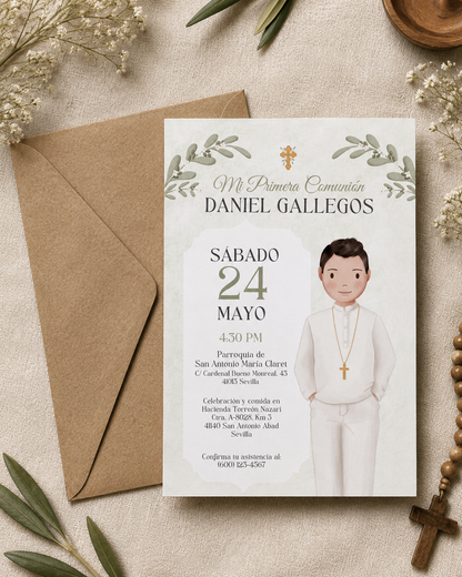NIÑO FLORES VERDE