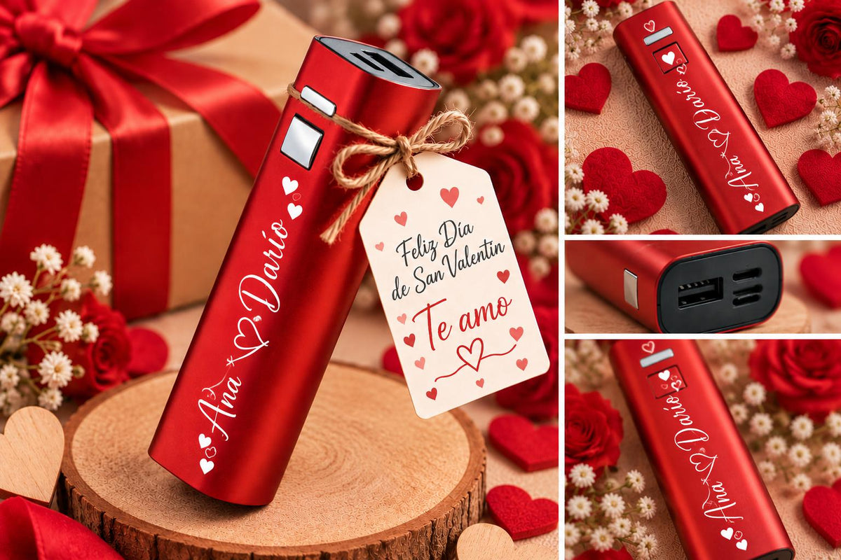 Batería Externa Power Bank Personalizada 2600 mAh – Regalo San Valentín