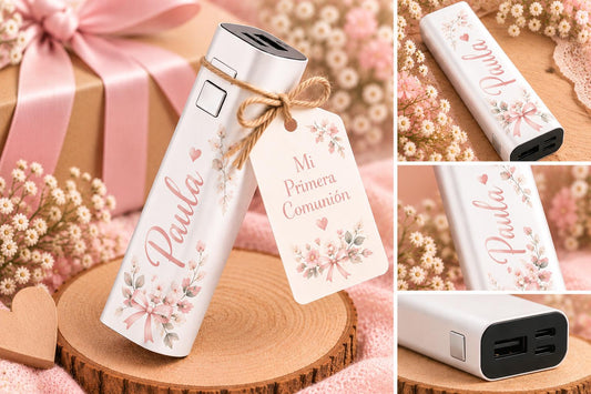 Batería Externa Power Bank Personalizada 2600 mAh – Recuerdo de Comunión