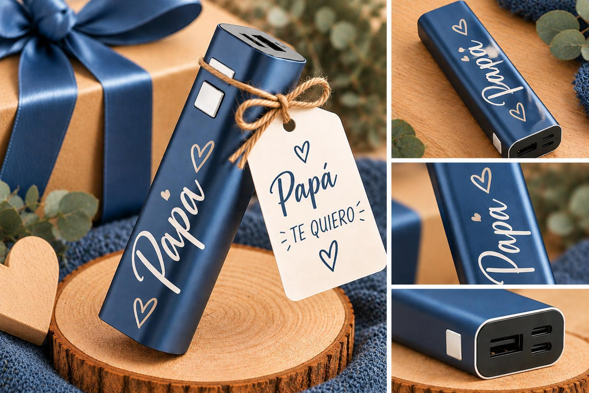 Batería Externa Power Bank Personalizada 2600 mAh – Regalo Día del Padre