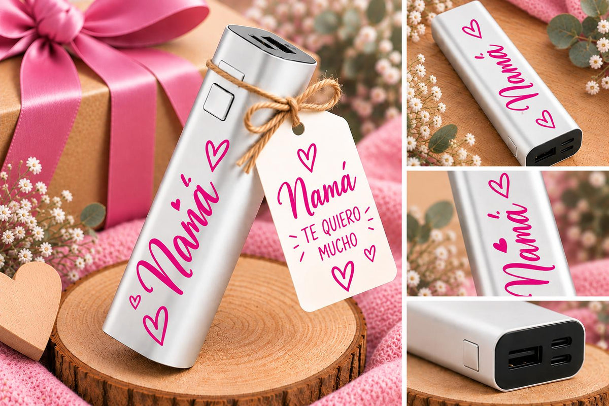 Batería Externa Power Bank Personalizada 2600 mAh – Regalo Día de la Madre